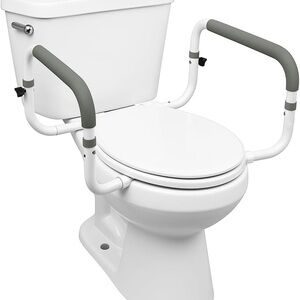 Carex Toilet Safety Frame Toilet Safety Rails With Adjustable Width Toilet Rail